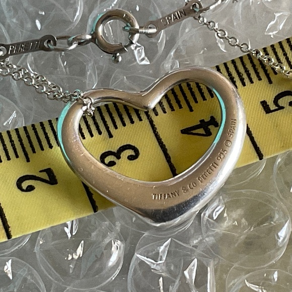 Large Tiffany Elsa Peretti open heart necklace - Picture 5 of 9